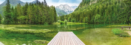 Komar Green Lake Fotobehang 368x127cm | Yourdecoration.nl