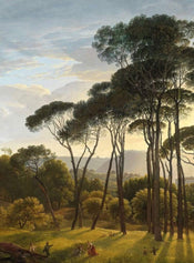 Wizard+Genius Italian Landscape with Umbrella Pines Vlies Fotobehang 192x260cm 4 banen | Yourdecoration.nl