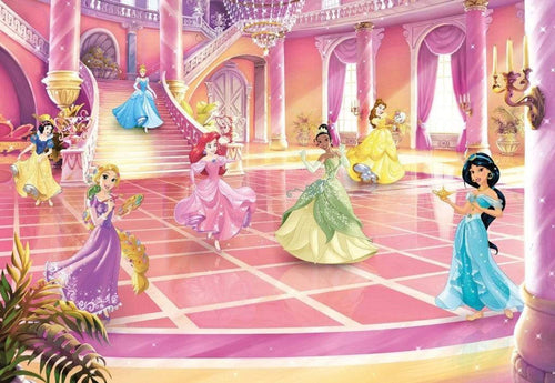 Komar Disney Princess Glitzerparty Fotobehang 368x254cm 8 delig | Yourdecoration.nl