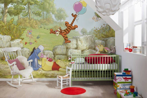 Komar Winnie the Pooh Ballooning Fotobehang 368x254cm | Yourdecoration.nl