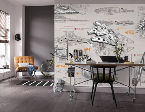 Komar Star Wars Blueprints Fotobehang 368x254cm | Yourdecoration.nl