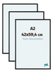 Aurora Aluminium Fotolijst 42x59-4cm A2 Set Van 3 Zwart Mat Voorzijde Maat | Yourdecoration.nl
