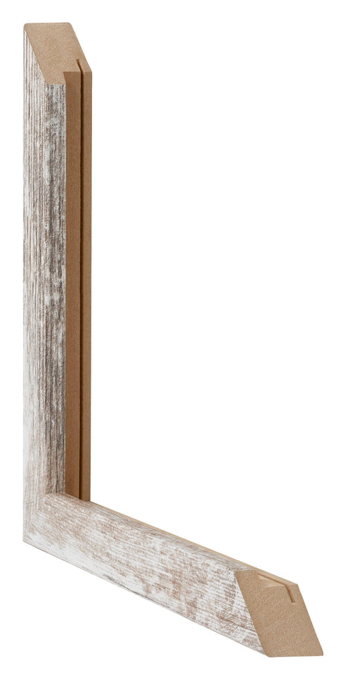 Catania MDF Fotolijst 48x68cm White Wash Detail Doorsnede | Yourdecoration.nl