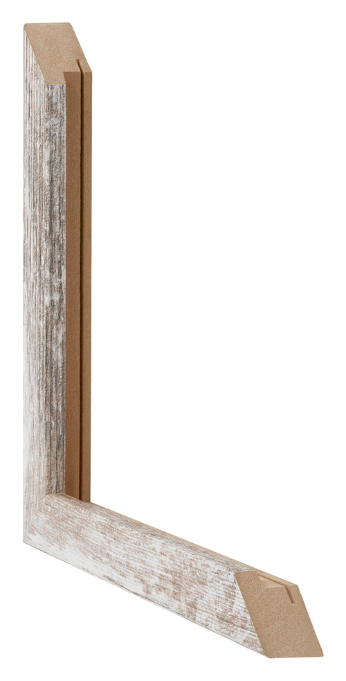 Catania MDF Fotolijst 42x60cm White Wash Detail Doorsnede | Yourdecoration.nl