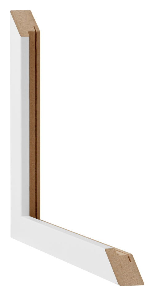 Catania MDF Fotolijst 33x98cm Wit Detail Doorsnede | Yourdecoration.nl