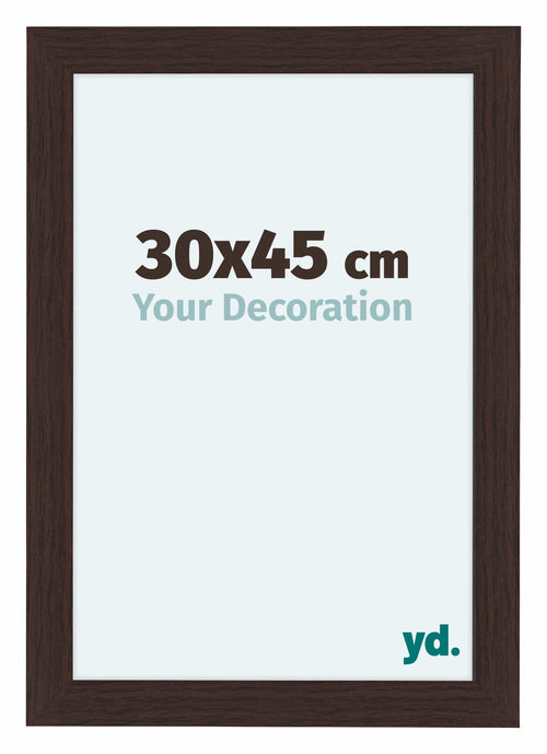 Como MDF Fotolijst 30x45cm Eiken Donker Voorzijde Maat | Yourdecoration.nl