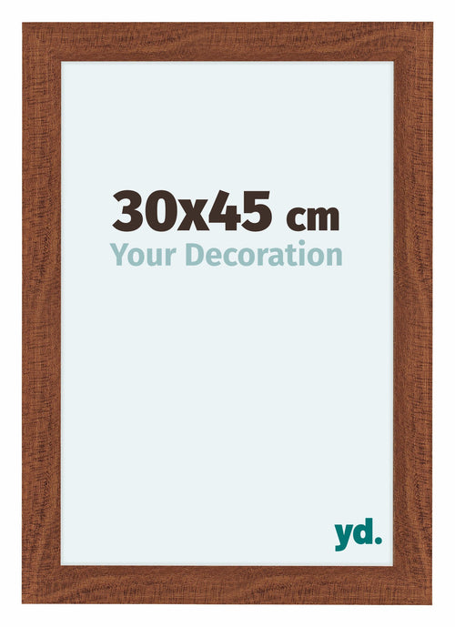 Como MDF Fotolijst 30x45cm Notenboom Voorzijde Maat | Yourdecoration.nl