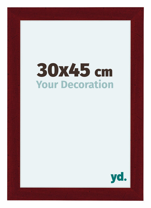 Como MDF Fotolijst 30x45cm Wijnrood Geveegd Voorzijde Maat | Yourdecoration.nl