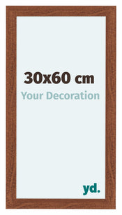 Como MDF Fotolijst 30x60cm Notenboom Voorzijde Maat | Yourdecoration.nl