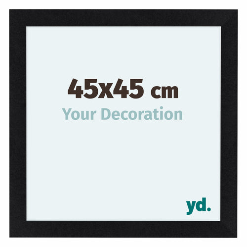 Como MDF Fotolijst 45x45cm Zwart Mat Voorzijde Maat | Yourdecoration.nl