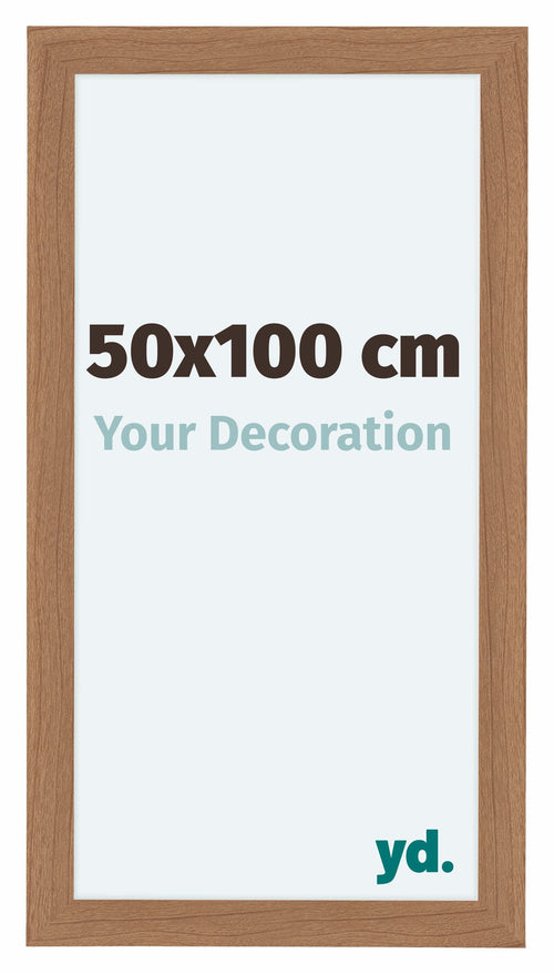 Como MDF Fotolijst 50x100cm Notenhout Licht Voorzijde Maat | Yourdecoration.nl