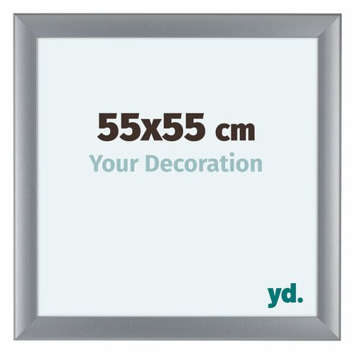 Como MDF Fotolijst 55x55cm Zilver Mat Voorzijde Maat | Yourdecoration.nl