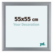 Como MDF Fotolijst 55x55cm Zilver Mat Voorzijde Maat | Yourdecoration.nl