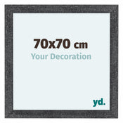 Como MDF Fotolijst 70x70cm Grijs Geveegd Voorzijde Maat | Yourdecoration.nl