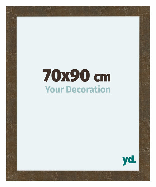 Como MDF Fotolijst 70x90cm Goud Antiek Voorzijde Maat | Yourdecoration.nl