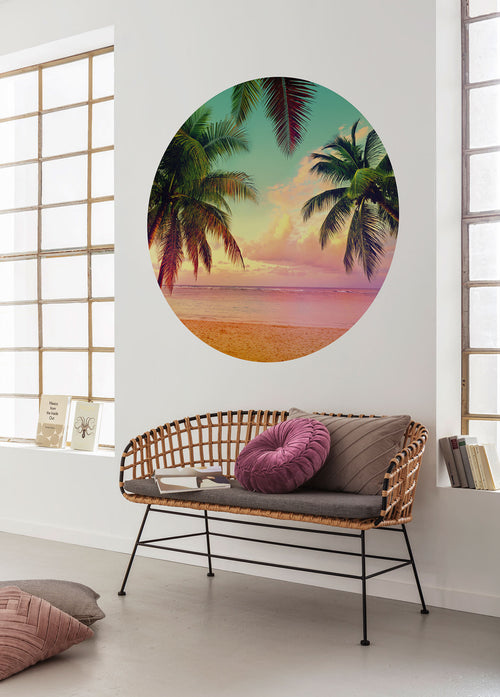 Komar Getaway Fotobehang 125x125cm Rond | Yourdecoration.nl