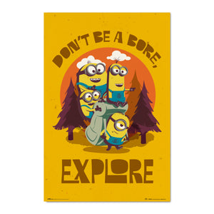 Grupo Erik Gpe5602 Poster Minions Don T Be Bore Explore | Yourdecoration.nl