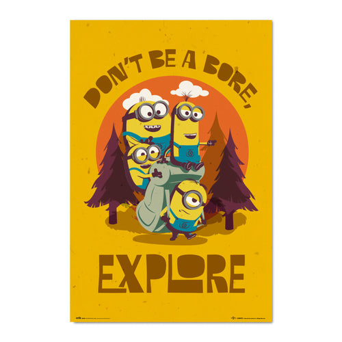 Grupo Erik Gpe5602 Poster Minions Don T Be Bore Explore | Yourdecoration.nl