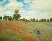 Kunstdruk Claude Monet Mohnfeld bei Argenteuil 90x70cm CM 15 PGM | Yourdecoration.nl