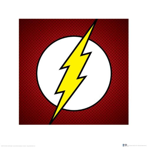 Kunstdruk Dc Comics The Flash Symbol 40x40cm Pyramid PPR45381 | Yourdecoration.nl