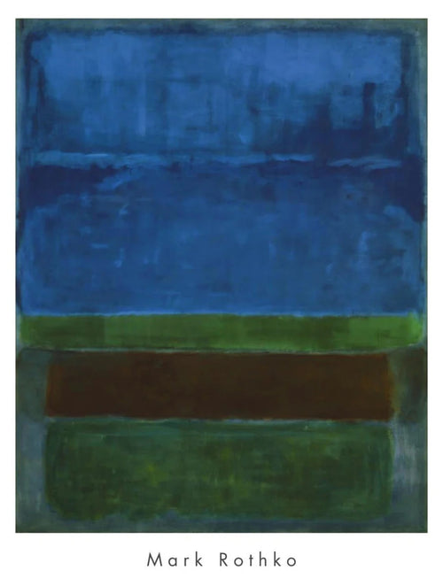 Kunstdruk Mark Rothko Blue Green and Brown 71x94cm MKR 556 PGM | Yourdecoration.nl