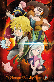 Gbeye The Seven Deadly Sins Key Art 1 Poster 61X91 5cm | Yourdecoration.nl