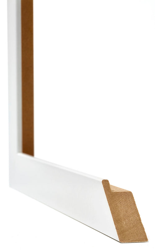 Mura MDF Fotolijst 20x28cm Wit Hoogglans Detail Doorsnede | Yourdecoration.nl