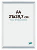 Mura MDF Fotolijst 21x29 7cm A4 Aluminium Geborsteld Voorzijde Maat | Yourdecoration.nl