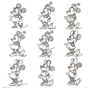 Grupo Erik Disney Minnie Sketch Kunstdruk 30X30cm | Yourdecoration.nl