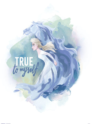 Grupo Erik Disney Frozen Ii Elsa And Horse True To Myself Kunstdruk 30X40cm | Yourdecoration.nl