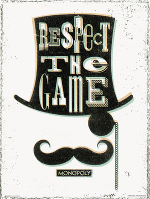 Grupo Erik Monopoly Respect The Game Kunstdruk 30X40cm | Yourdecoration.nl