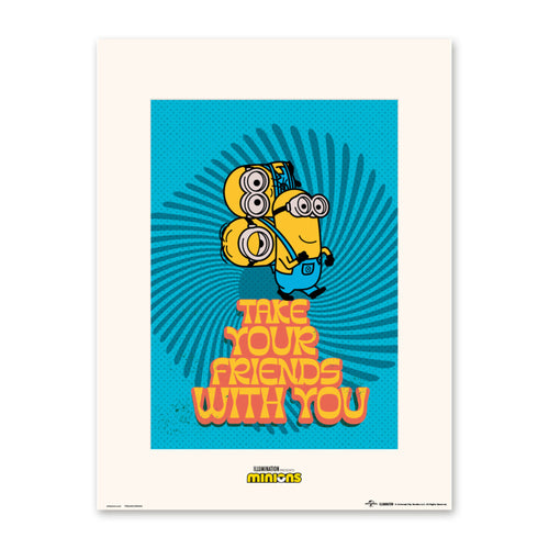 Grupo Erik P30X40cm0444 Print 30X40 cm Minions Take Your Friends Whiteh You | Yourdecoration.com