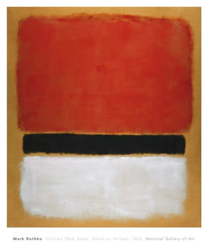 PGM MKR 219 Mark Rothko Untitled Red Black White on Yellow 1955 Kunstdruk 71x865cm | Yourdecoration.nl