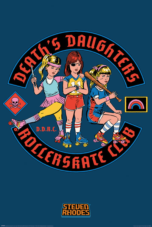 Pyramid PP35012 Steven Rhodes Death'S Daughters Rollerskate Club Poster | Yourdecoration.nl