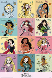 Poster Disney Princess Brush Strokes 61x91 5cm Grupo Erik GPE5773 | Yourdecoration.nl