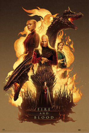 Poster House Of The Dragon Fire And Blood 61x91 5cm Grupo Erik GPE5855 | Yourdecoration.nl