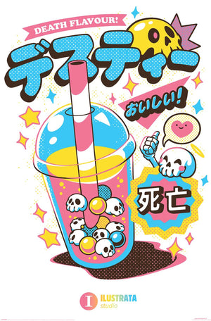 Poster Ilustrata Death Bubble Tea 61x91 5cm PP2401895 | Yourdecoration.nl