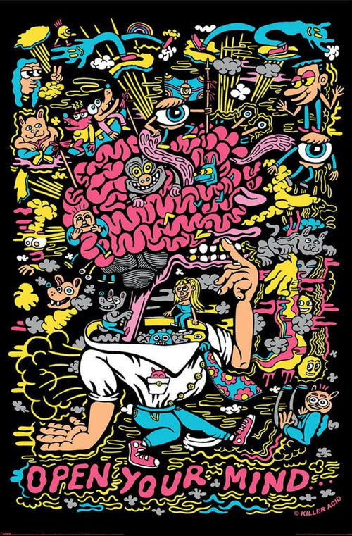 Poster Killer Acid Open Your Mind 61x91 5cm PP35434 | Yourdecoration.nl