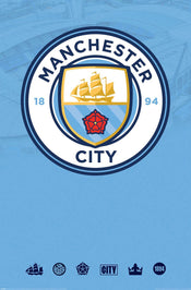 Poster Manchester City Club Crest 61x91 5cm PP35440 | Yourdecoration.nl