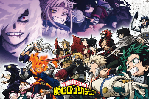 Poster My Hero Academia Heroes Vs Vilains 91 5x61cm Abystyle GBYDCO616 | Yourdecoration.nl