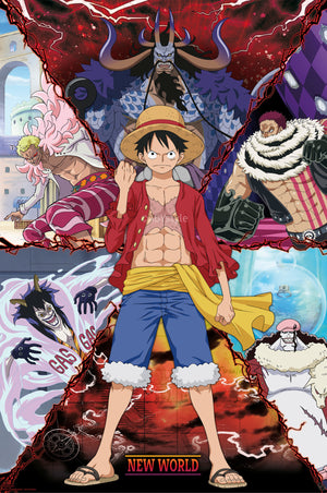 Poster One Piece Luffy Vs New World 91 5x61cm GBYDCO637 | Yourdecoration.nl