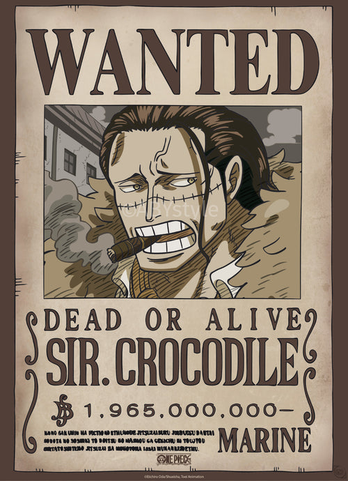 Poster One Piece Wanted Crocodile Wano 38x52cm Abystyle GBYDCO640 | Yourdecoration.nl