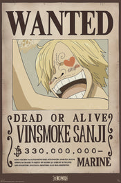 Poster One Piece Wanted Sanji 61x91 5cm Abystyle GBYDCO559 | Yourdecoration.nl