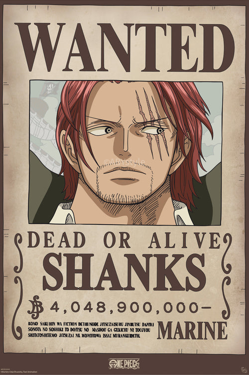 Poster One Piece Wanted Shanks Wano 38x52cm GBYDCO654 | Yourdecoration.nl