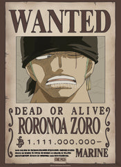 Poster One Piece Wanted Zoro Wano 38x52cm Abystyle GBYDCO624 | Yourdecoration.nl