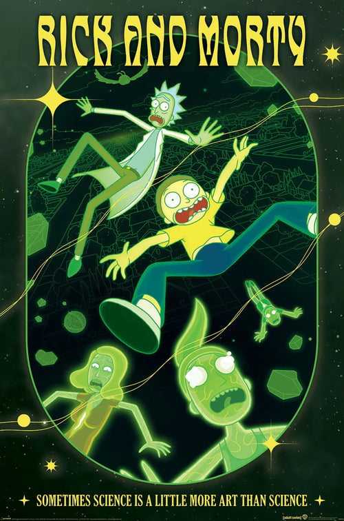 Poster Rick and Morty Rave Rickrival 61x91 5cm PP35423 | Yourdecoration.nl