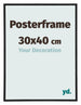 Posterframe 30x40cm Zwart Mat Kunststof Paris Maat | Yourdecoration.nl