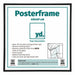 Posterlijst Kunststof Fotolijst 40x40cm Zwart Mat Voorzijde Maat | Yourdecoration.nl