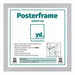 Posterlijst MDF 40x40cm Mat Zilver Voorzijde Maat | Yourdecoration.nl