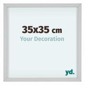 Virginia Aluminium Fotolijst 35x35cm Wit Voorzijde Maat | Yourdecoration.nl
